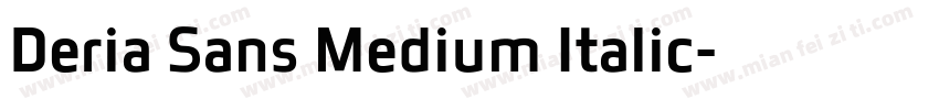Deria Sans Medium Italic字体转换